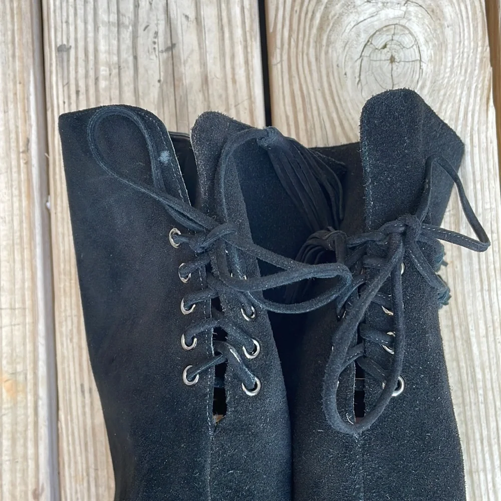 Vince Camuto Cherline Black Suede Over-the-Knee Boots Size 7.5